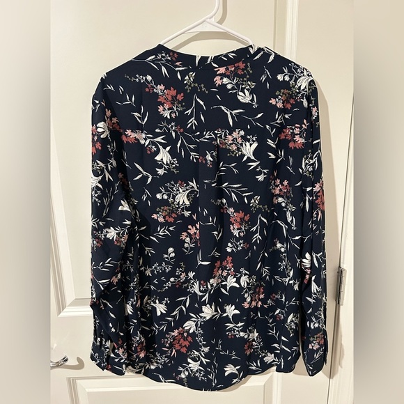 Hilary Radley Blue Floral Blouse - Picture 8 of 9